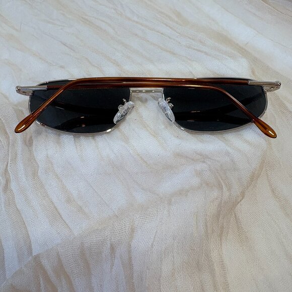 Tuscany Small Oval Aviator Smoke Gray Tinted Sunglasses SG24 - Picture 6 of 7